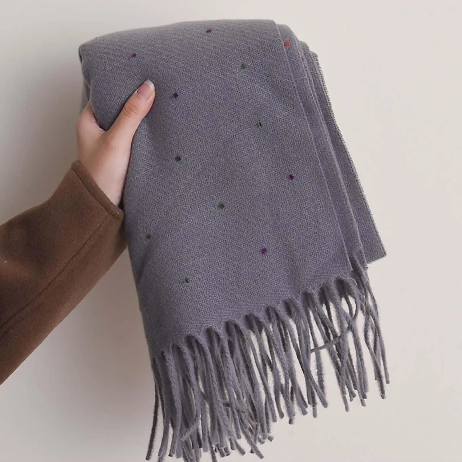 Blanket Scarf Winter Warm Scarfs Women Cashmere Feel Lightweight Soft Oversized Stylish Tartan Scarves Shawl Wraps