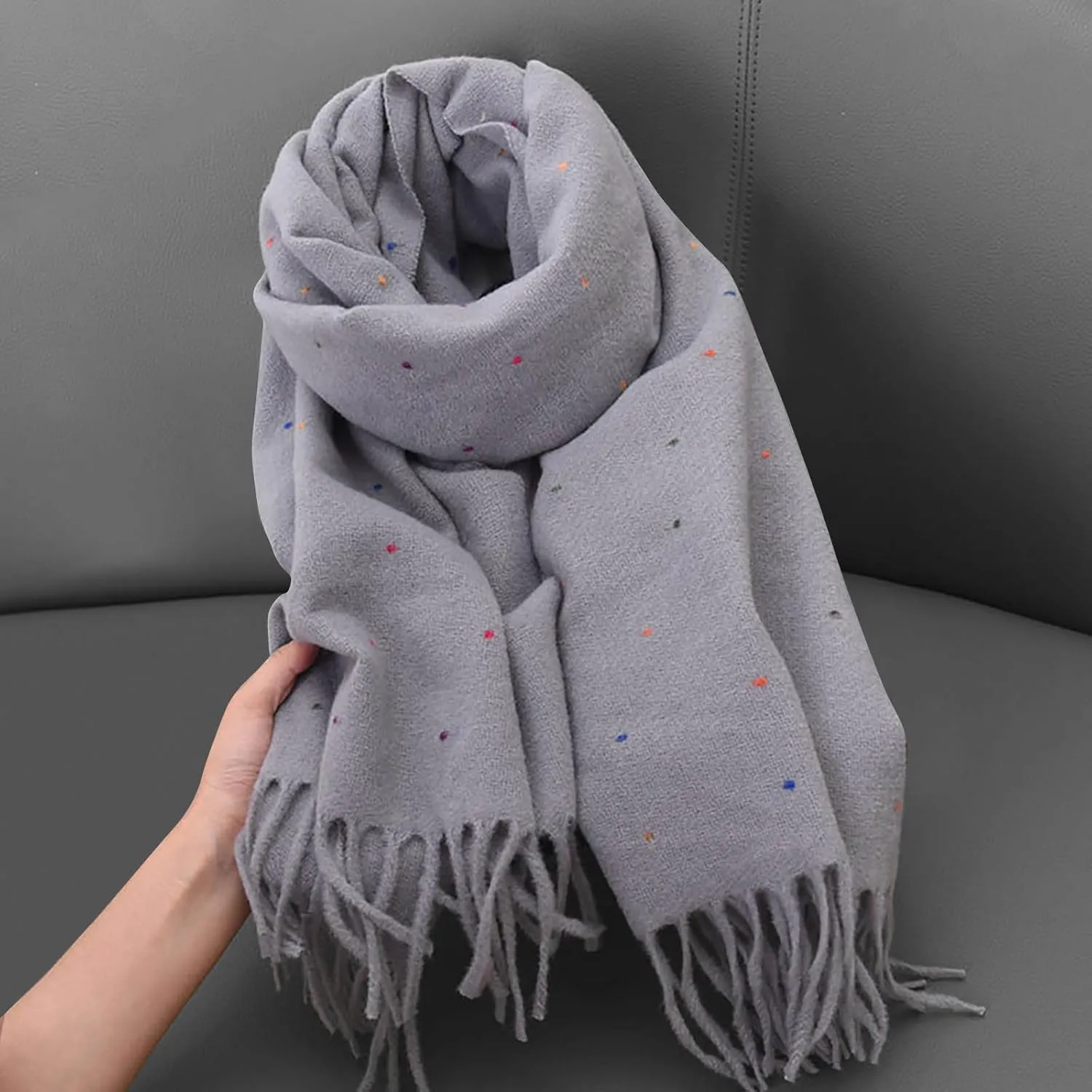 Blanket Scarf Winter Warm Scarfs Women Cashmere Feel Lightweight Soft Oversized Stylish Tartan Scarves Shawl Wraps