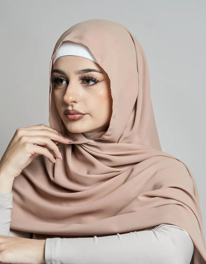 Chiffon Shawl - Shades of Dark Nude