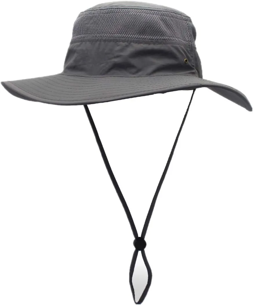 Duakrs Unisex Wide Brim Sun Hat,Outdoor UPF 50  Waterproof Boonie Hat Summer UV Protection Sun Caps