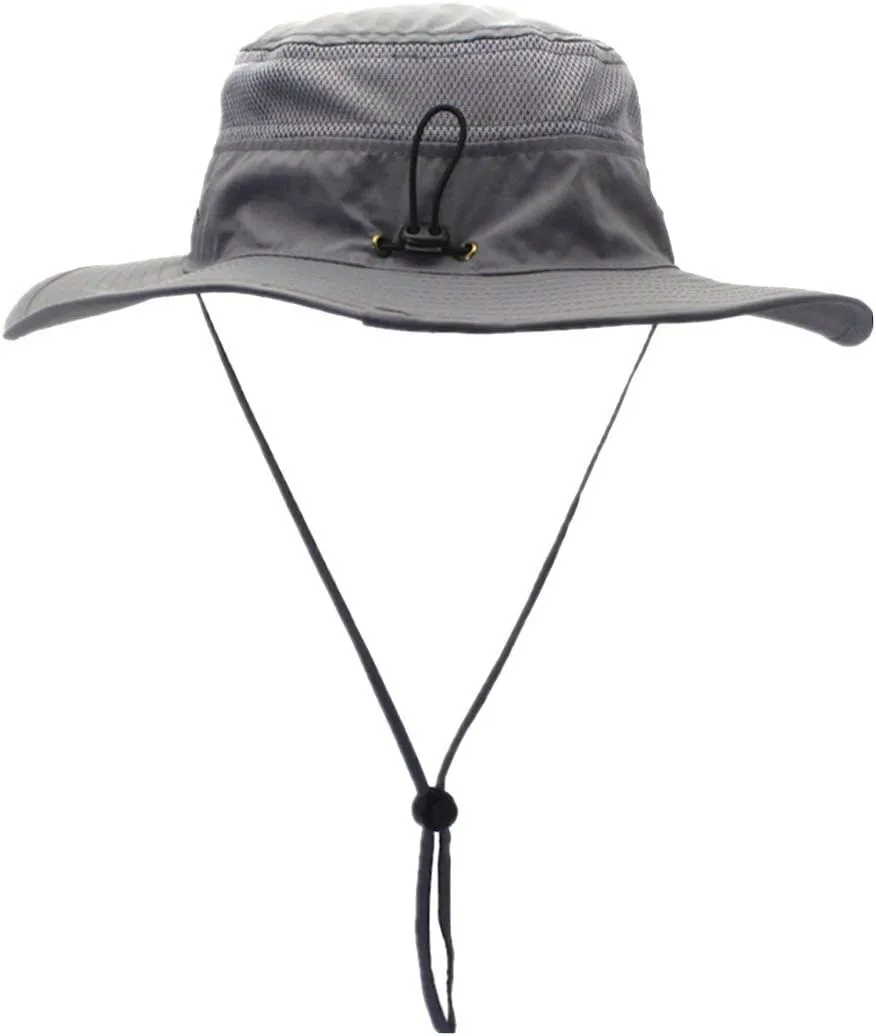 Duakrs Unisex Wide Brim Sun Hat,Outdoor UPF 50  Waterproof Boonie Hat Summer UV Protection Sun Caps