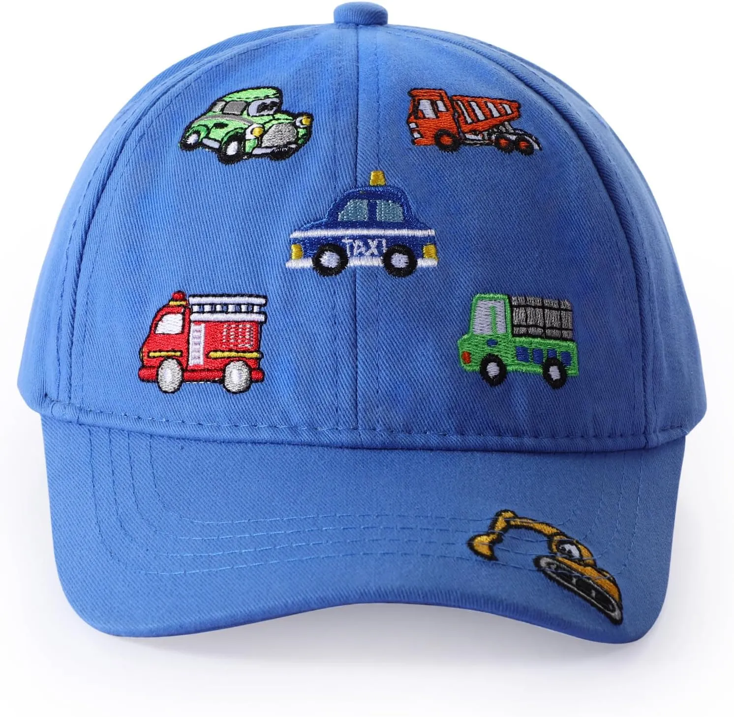 Embroidered Baseball Caps for Boys Girls, Toddler Baseball Hat Adjustable Vintage Excavator Trucker Hats, Age 3-8