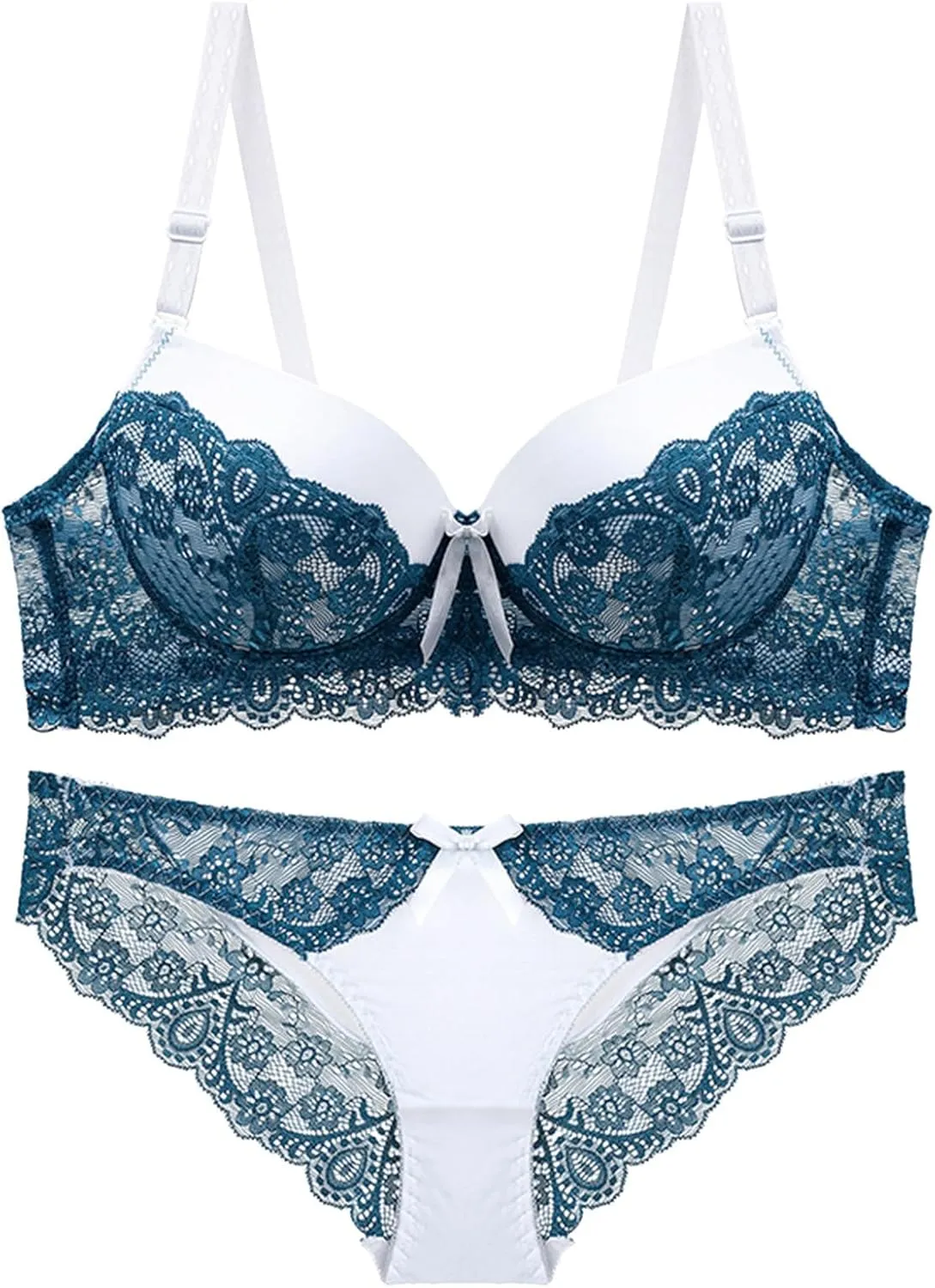 Fashionable Woman's Sexy Lace Bra Brassieres Steel Ring Bra Set Ladies Lace Bra Underwear Set Medium Pack