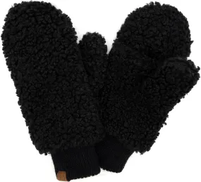 Funky Junque Exclusives Womens Mittens Faux Fur Convertible Fingerless Gloves