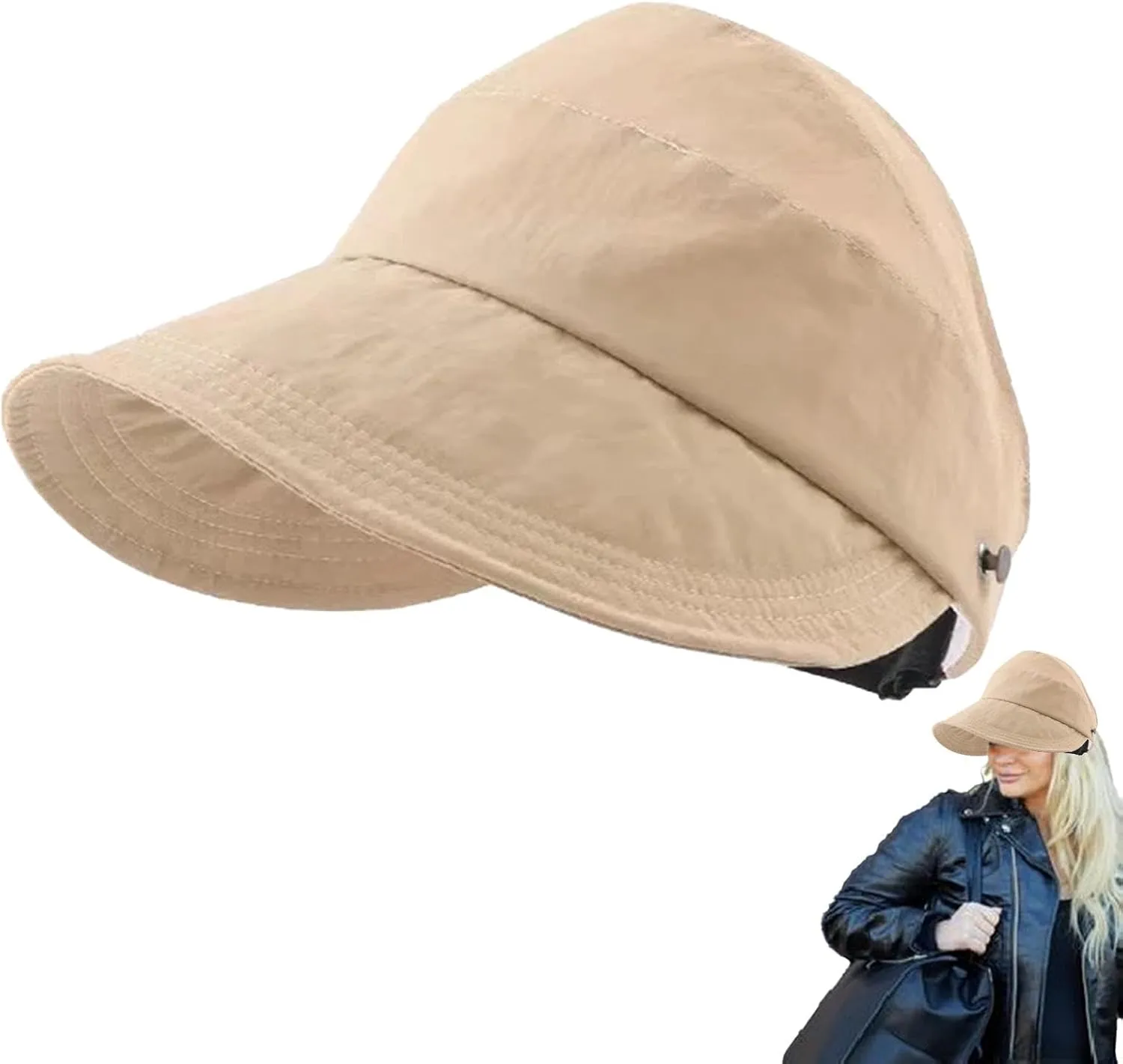 Hollow Top Sun Hat - Breathable Floppy Hats | Floppy Hats | UV Protection UPF 50  Wide Brim Hat | Quick Drying Hats |