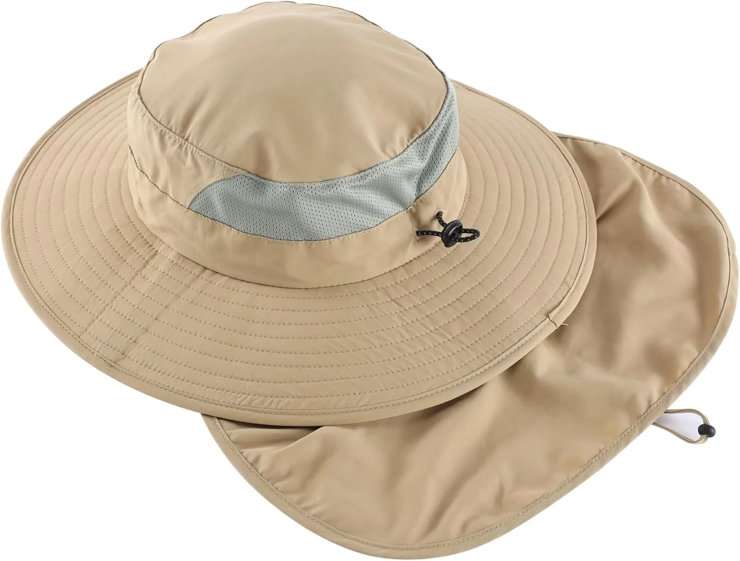 Home Prefer UPF 50  Sun Hats for Men Women Wide Brim Fishing Hat with Neck Flap Summer Safari UV Protection Bucket Hat