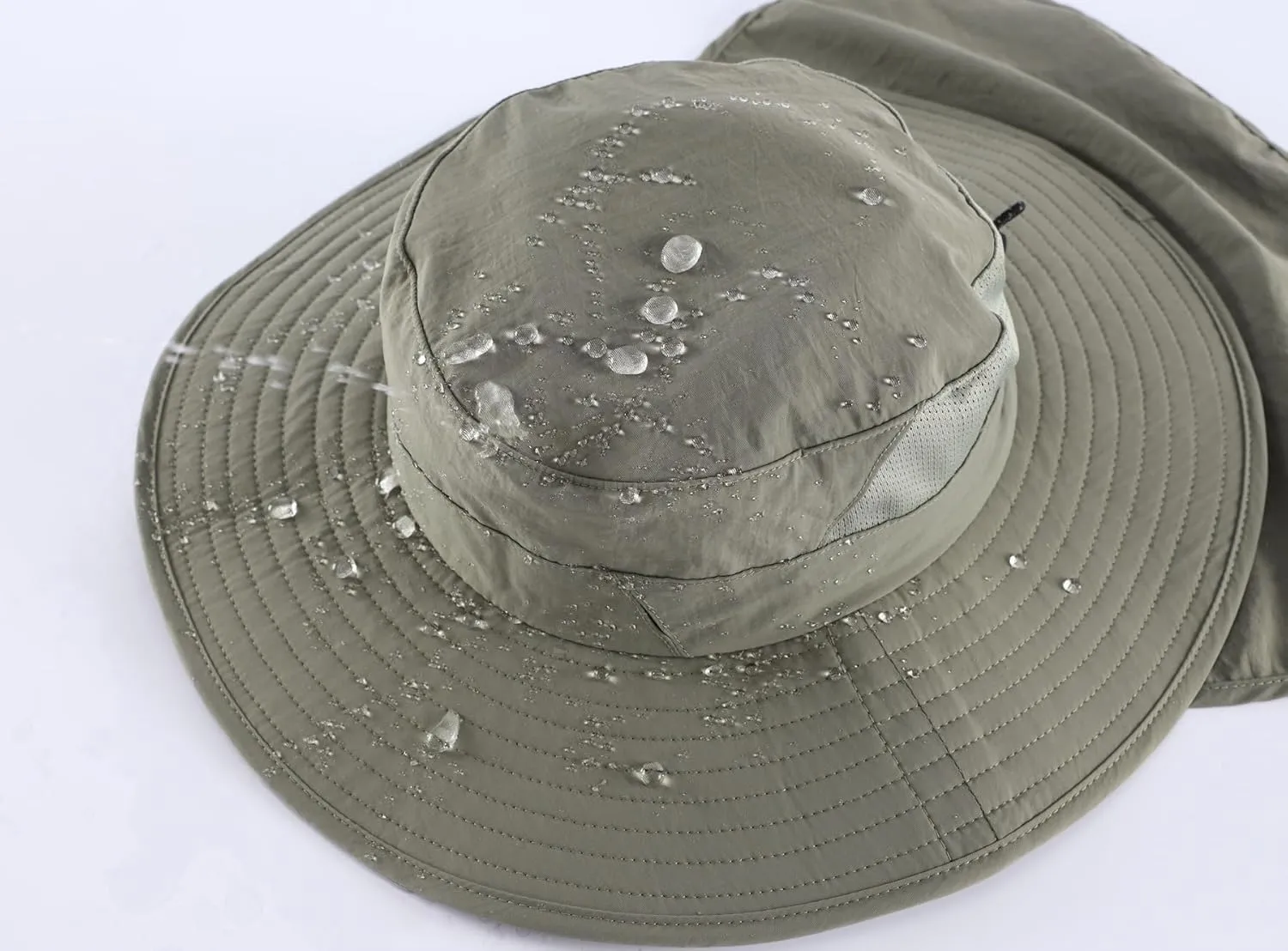Home Prefer UPF 50  Sun Hats for Men Women Wide Brim Fishing Hat with Neck Flap Summer Safari UV Protection Bucket Hat
