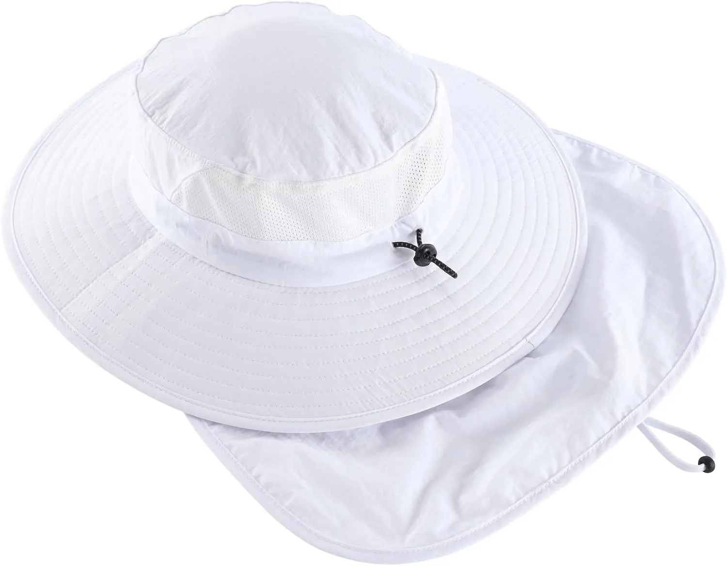 Home Prefer UPF 50  Sun Hats for Men Women Wide Brim Fishing Hat with Neck Flap Summer Safari UV Protection Bucket Hat