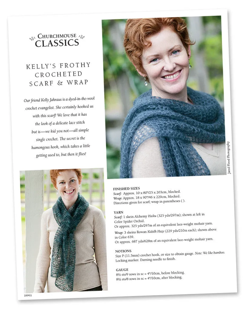 Kelly's Frothy Crocheted Scarf & Wrap Pattern