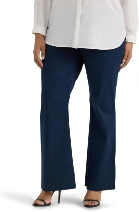 Lee Women's Plus Size Wrinkle Free Mid Rise Bootcut Pant