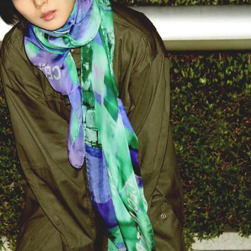 < Limited Edition > Silk Chiffon Scarf "Ceci n'est pas un vetement"