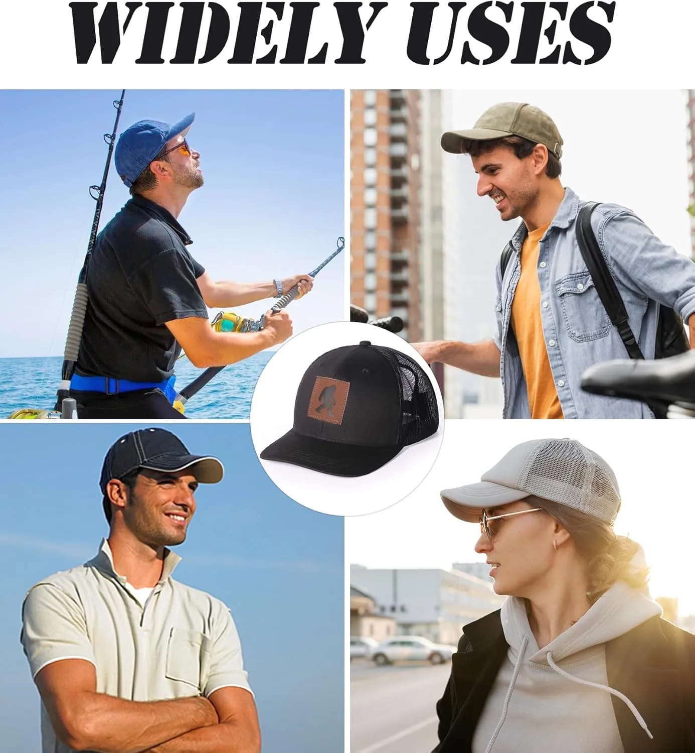 Mens Oversized XXL Baseball Caps Leather Pattern Trucker Hat Outdoor Breathable Mesh Snapback Baseball Hat Gifts for Big Head