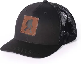 Mens Oversized XXL Baseball Caps Leather Pattern Trucker Hat Outdoor Breathable Mesh Snapback Baseball Hat Gifts for Big Head