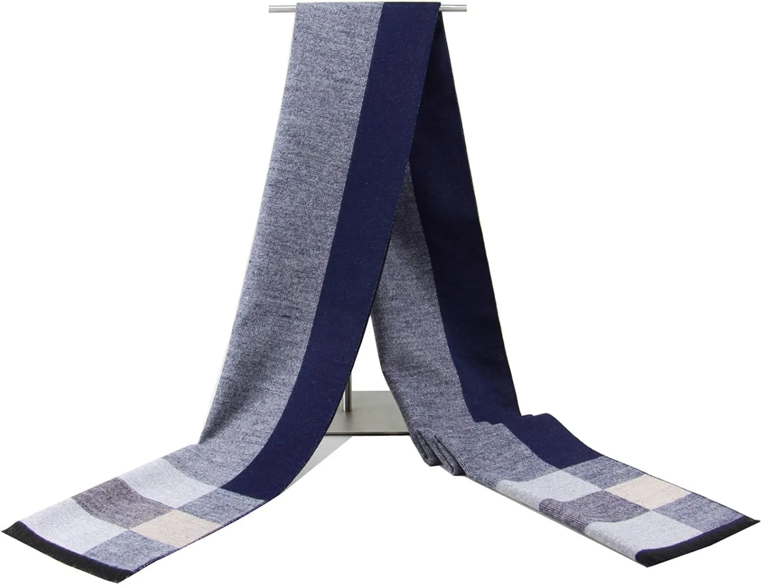 Men's Scarves Classic Arrival Winter Plaid Scarf Tassel Edge Soft Warm Scarf
