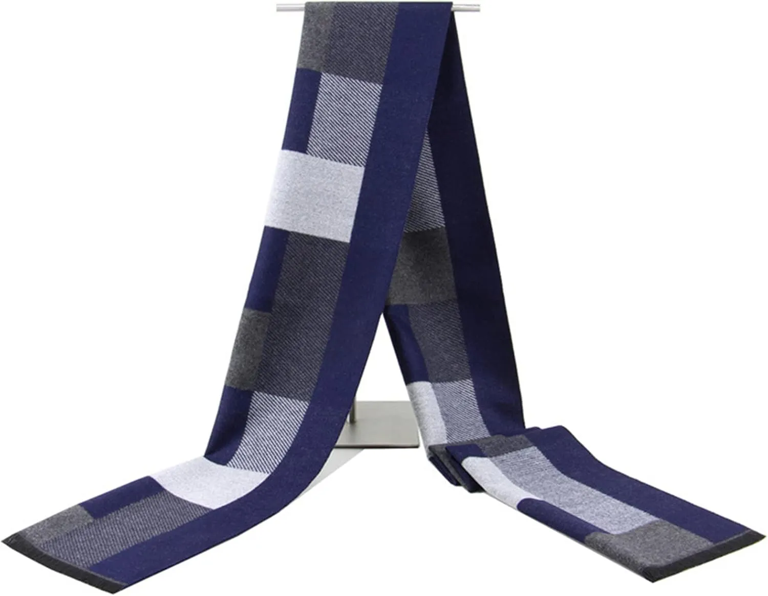 Men's Scarves Classic Arrival Winter Plaid Scarf Tassel Edge Soft Warm Scarf