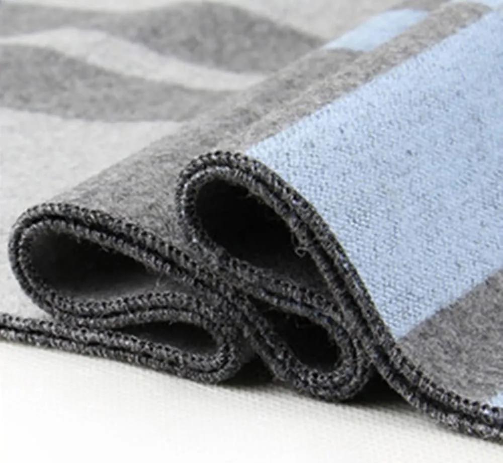 Men's Scarves Classic Arrival Winter Plaid Scarf Tassel Edge Soft Warm Scarf