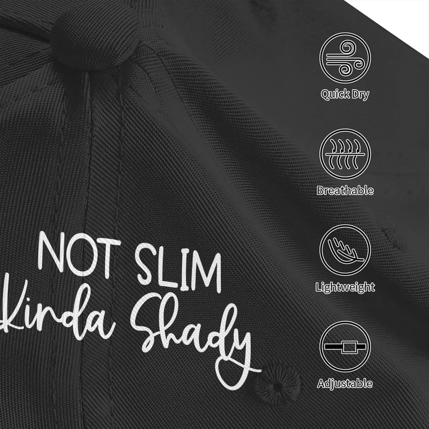 Not Slim Kinda Shady Hat Unisex Sun Hat Relaxed Graphic Trucker Caps