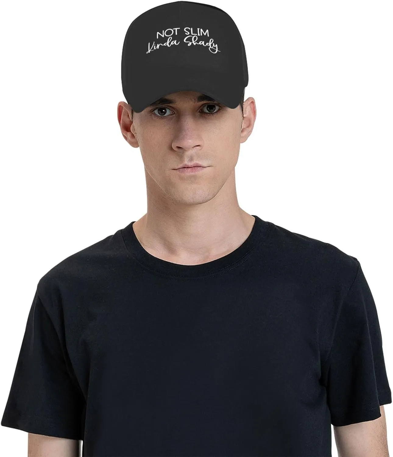 Not Slim Kinda Shady Hat Unisex Sun Hat Relaxed Graphic Trucker Caps