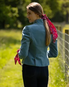 Oopsie Daisy Fuchsia Pink Long Tail Silk Scrunchie