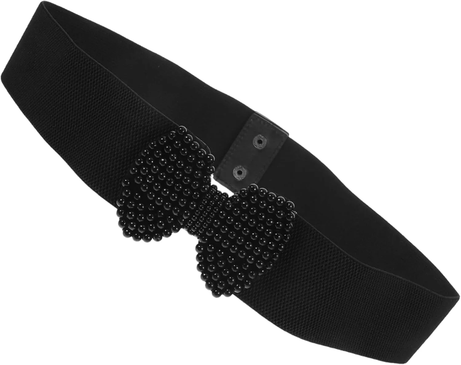 PartyKindom Women Bow Belt : Elastic Wide Stretch Belt for Women Ladies Fashionable Decorative Band for Skirts Dresses and Everyday Outfits Black