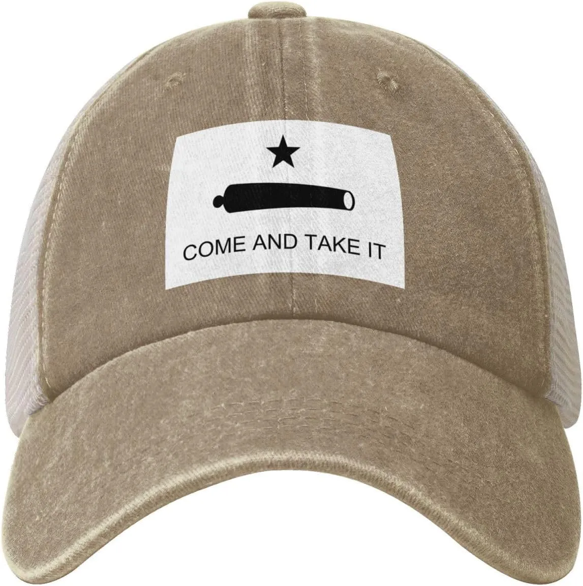 Texas Flag Come and Take It Baseball Cap for Men Women Mesh Hat Adjustable Breathable Trucker Caps