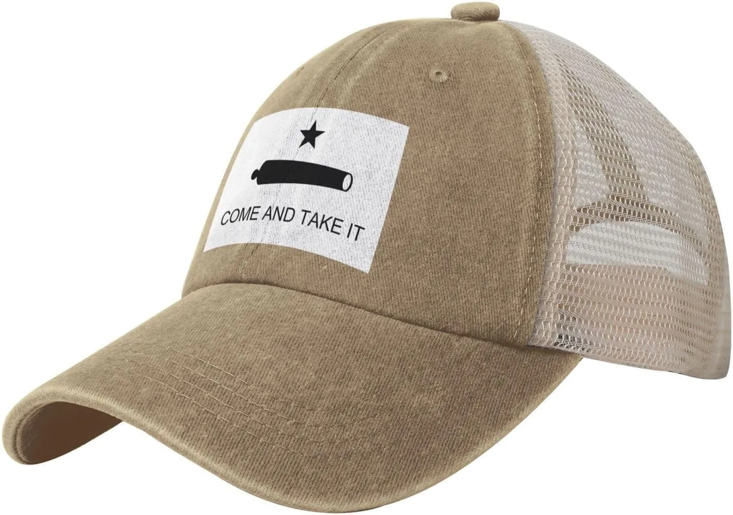 Texas Flag Come and Take It Baseball Cap for Men Women Mesh Hat Adjustable Breathable Trucker Caps