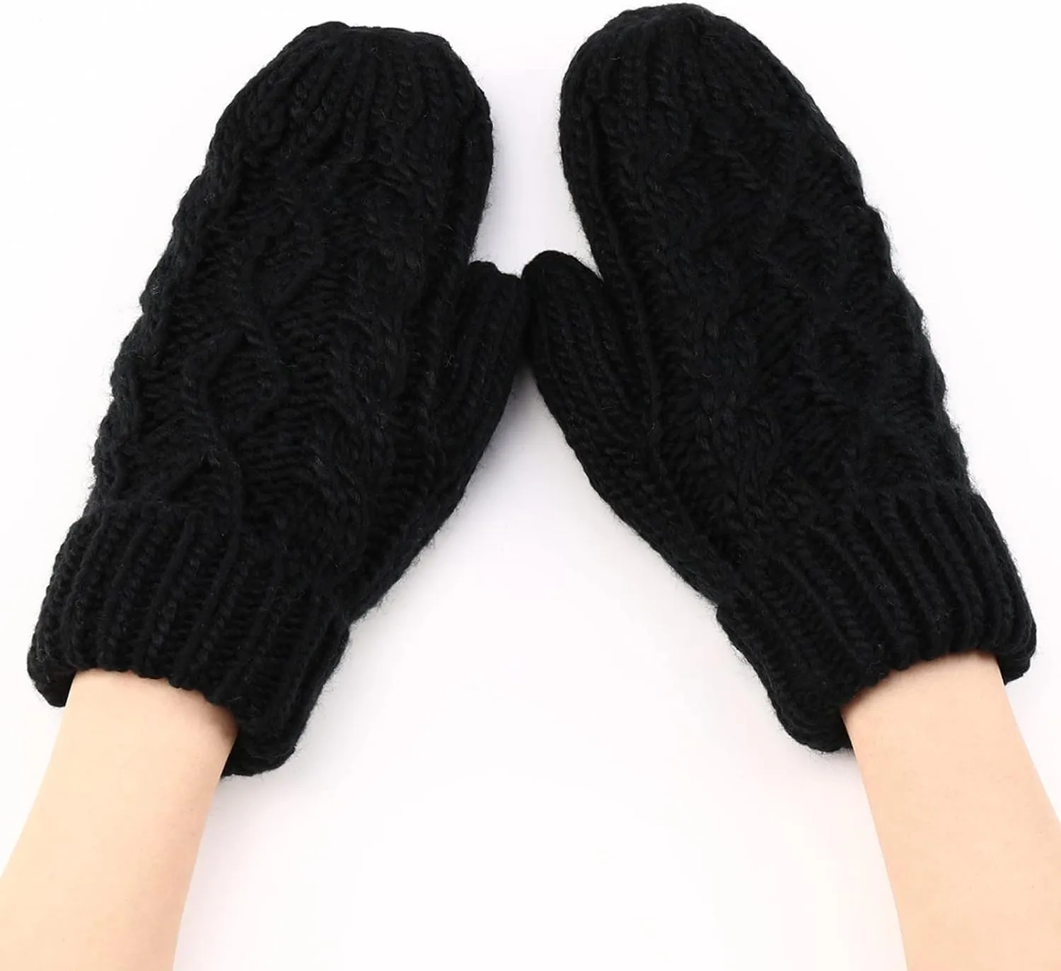 Winter Touchscreen Gloves for Men Women Warm Anti-Slip Touch Screen Elastic Thicken Knitted Glove for Cold Weather