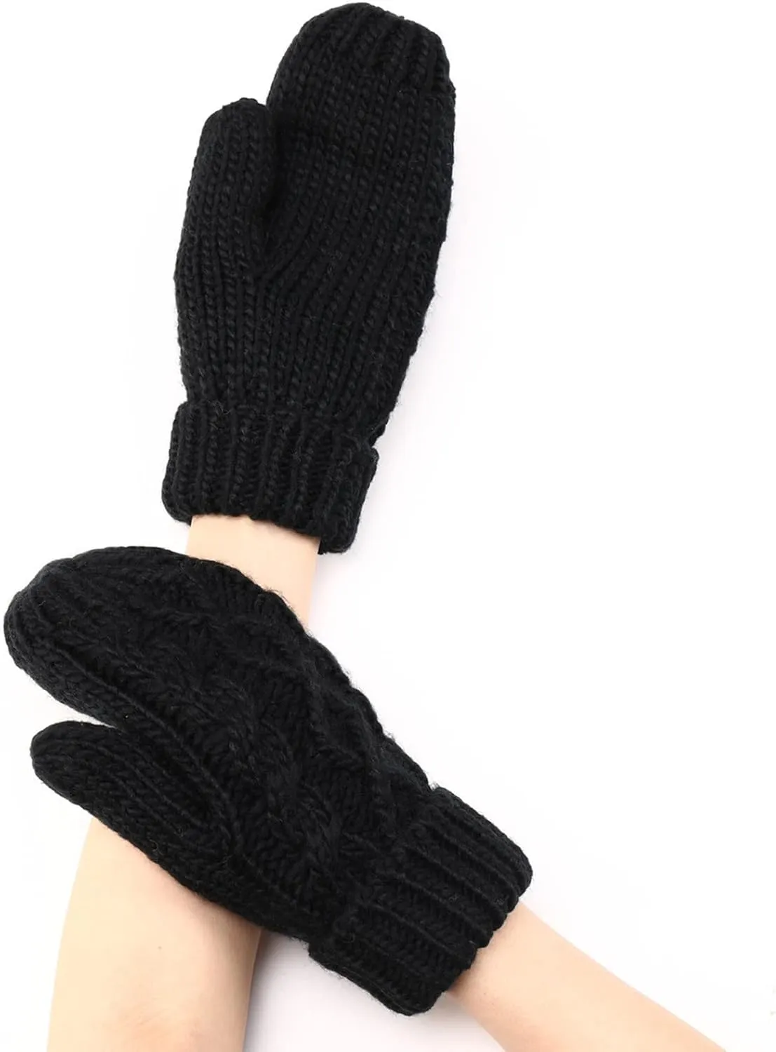Winter Touchscreen Gloves for Men Women Warm Anti-Slip Touch Screen Elastic Thicken Knitted Glove for Cold Weather