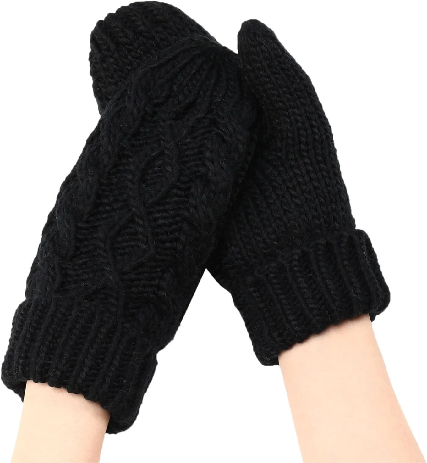 Winter Touchscreen Gloves for Men Women Warm Anti-Slip Touch Screen Elastic Thicken Knitted Glove for Cold Weather