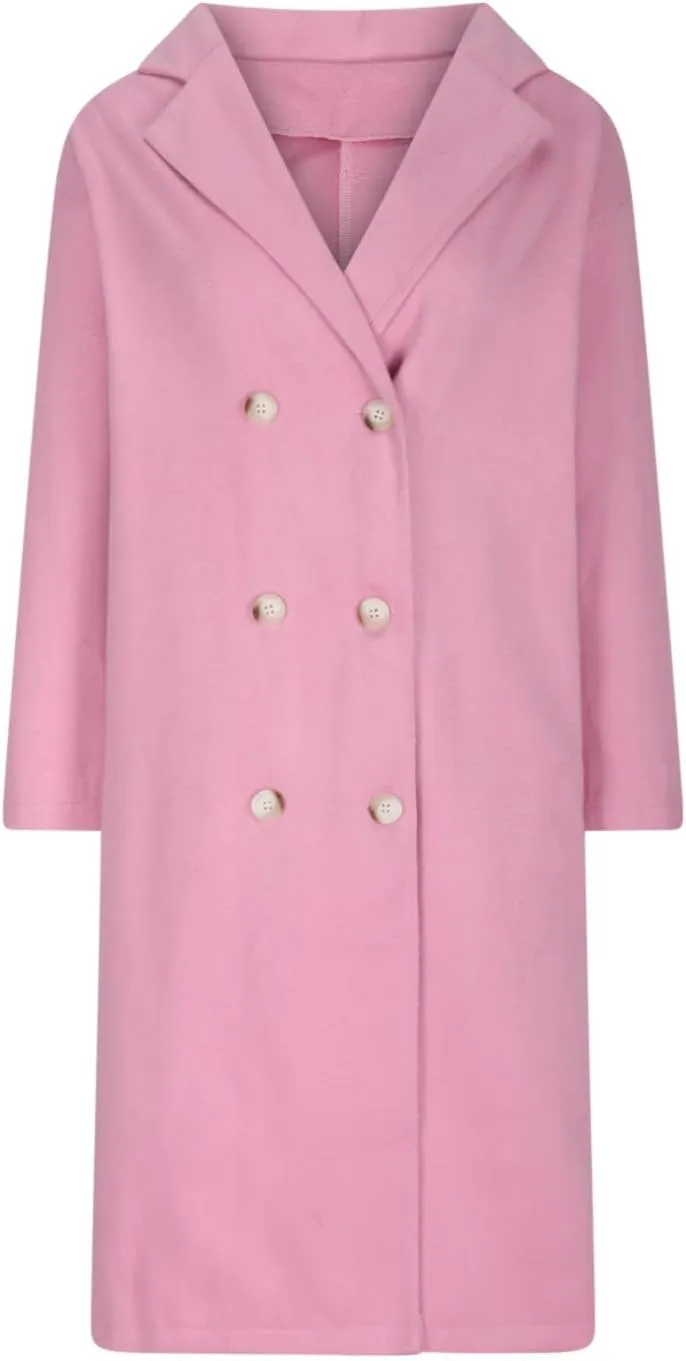 Winter Trench Coats for Women Double Breasted Thick Long Wool Coat Notch Lapel Overcoats Slim Pea Jacket With Belts