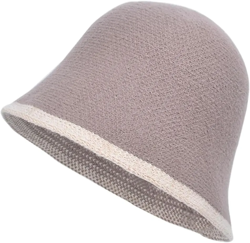 Womens Knitted Bucket Hats Wide Brim Summer Beach Sun Caps for Outdoor UV Protection Crochet Foldable Fishing Hat