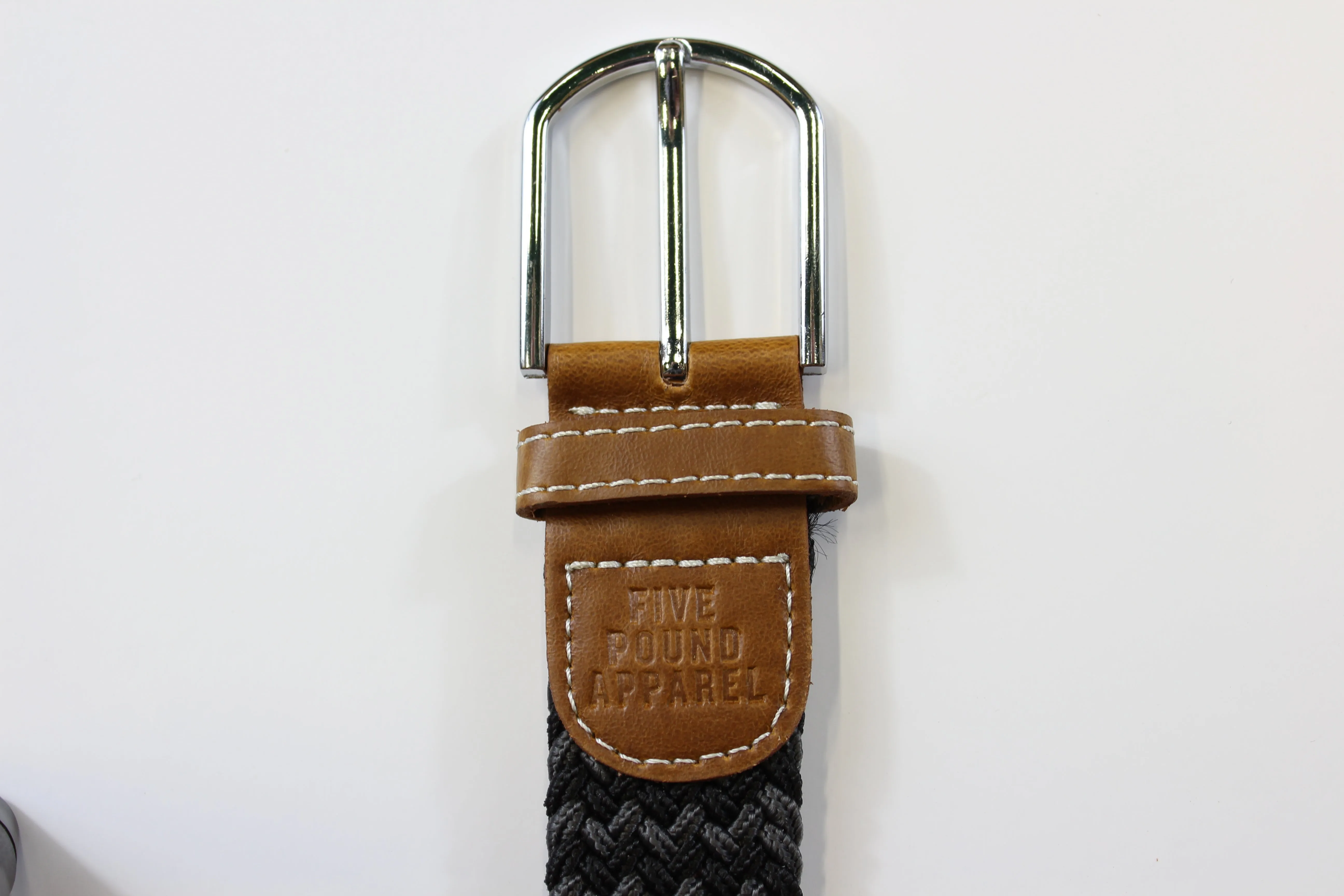 Woven Stretch Belt - Black/Grey