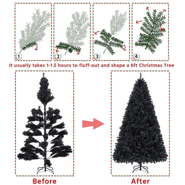 Yaheetech 6ft Halloween Artificial Christmas Tree