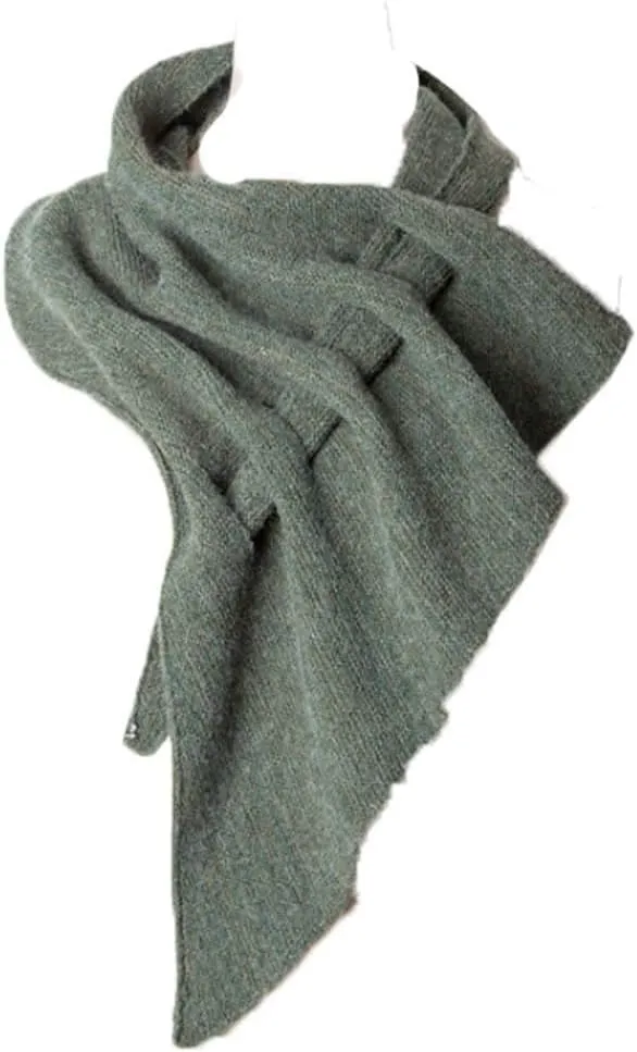 YEKEYI Fashion Women Knitted scarf Solid Color Winter scarf Triangle scarf Wrap Scarves