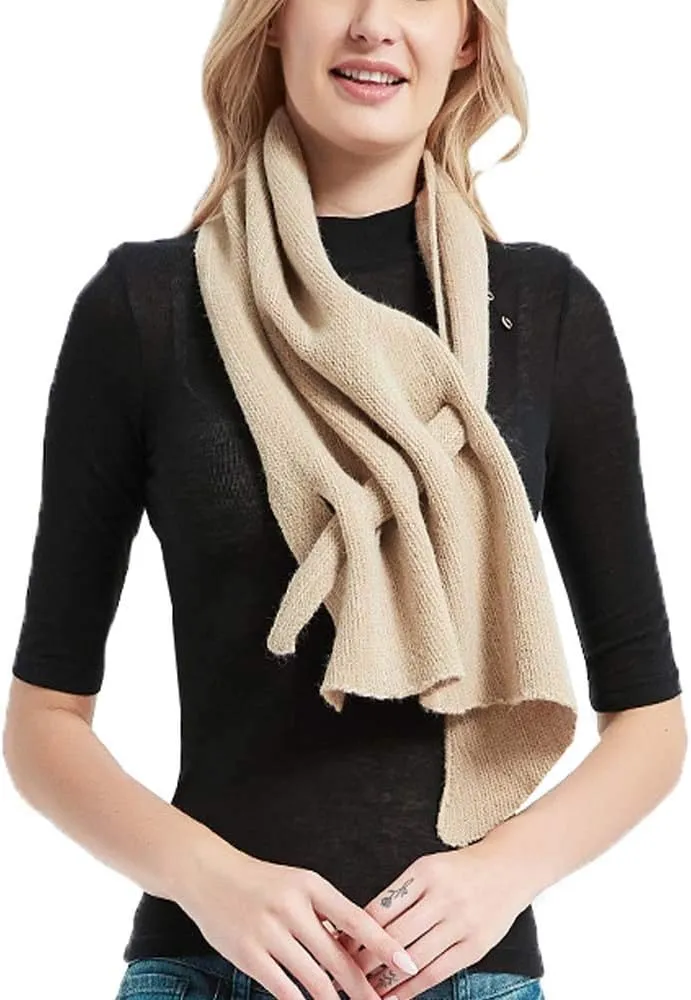 YEKEYI Fashion Women Knitted scarf Solid Color Winter scarf Triangle scarf Wrap Scarves