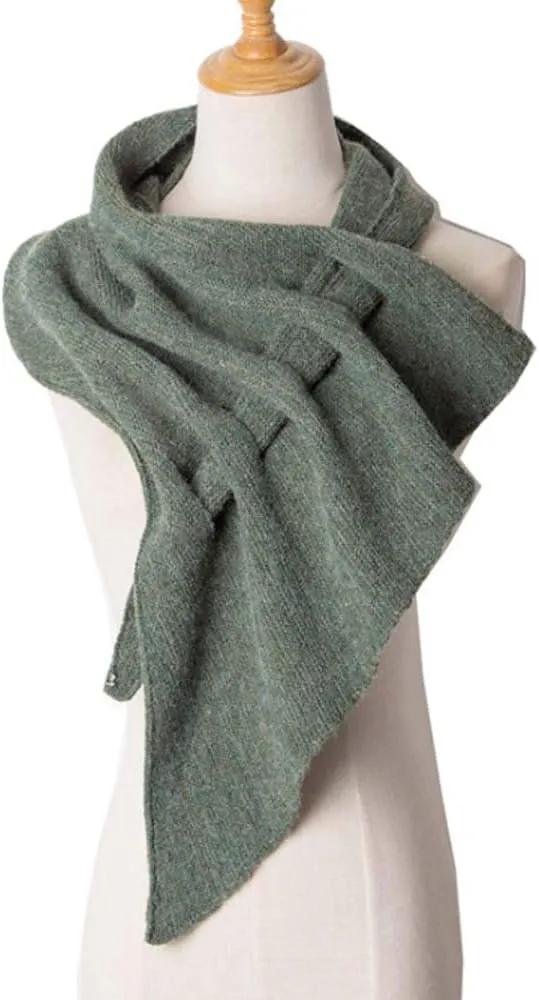 YEKEYI Fashion Women Knitted scarf Solid Color Winter scarf Triangle scarf Wrap Scarves